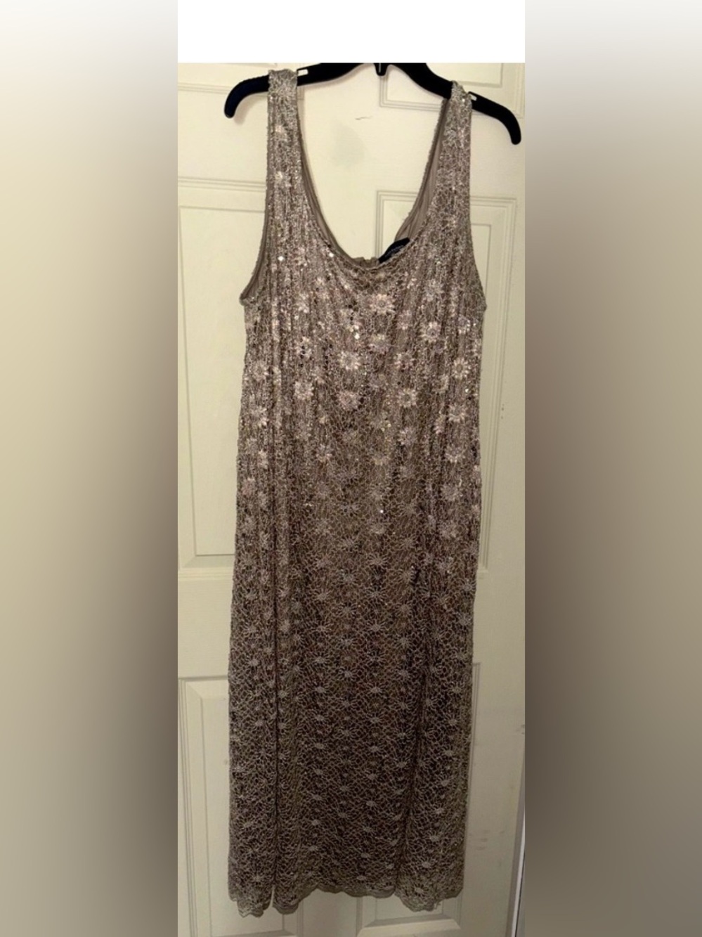 Women’s R&M Richards 2 Piece Lace Swing Jacket Dress Champagne